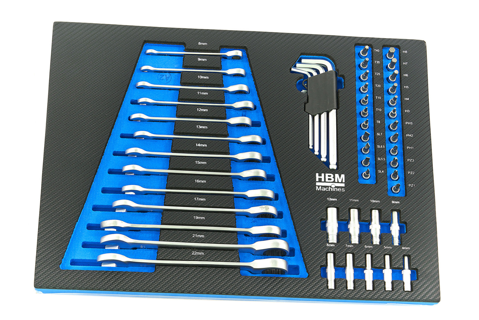 Set module pentru dulap scule 4 buc 154 piese albastru