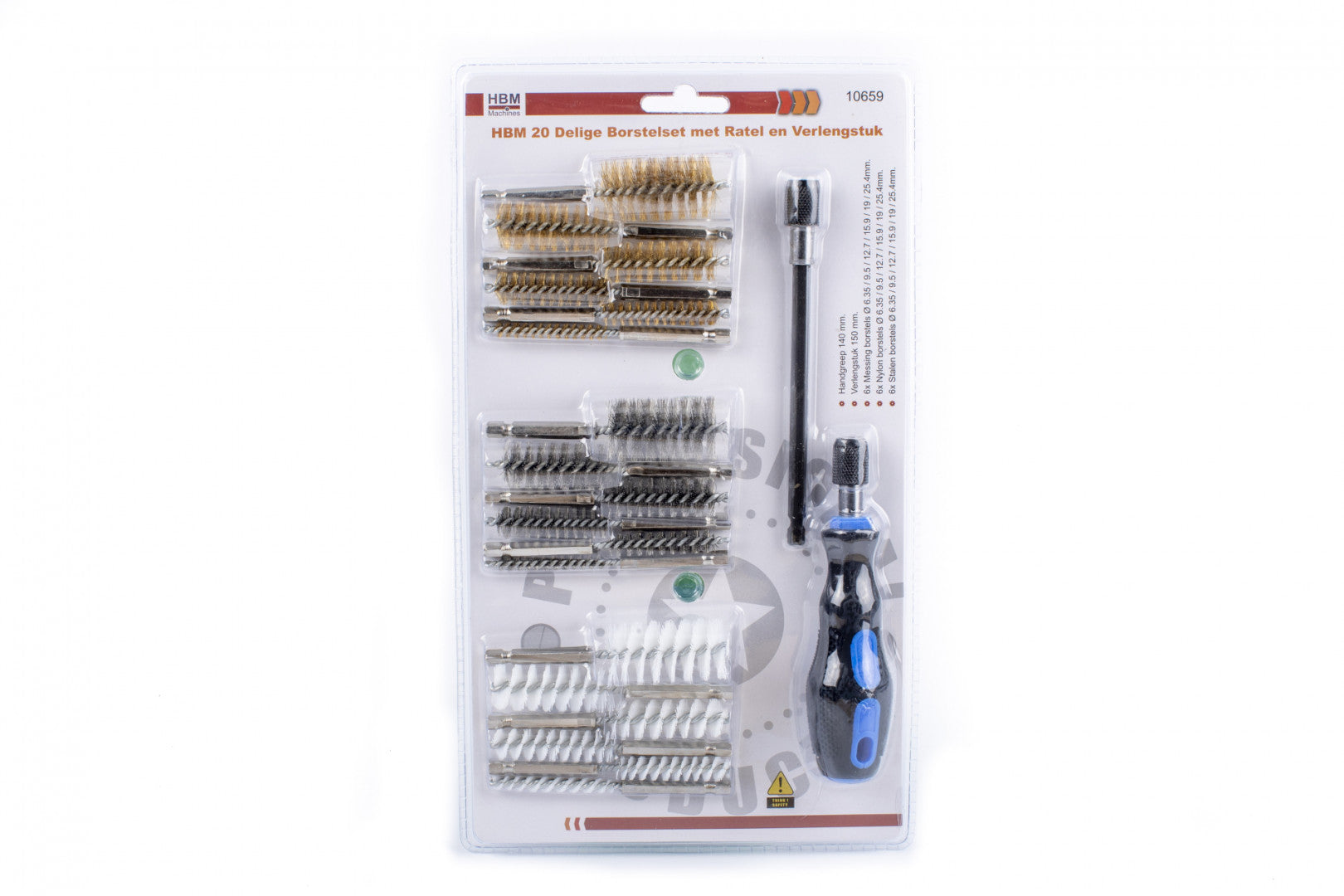 Set perii curatare canale locas injectoare 20 piese HBM