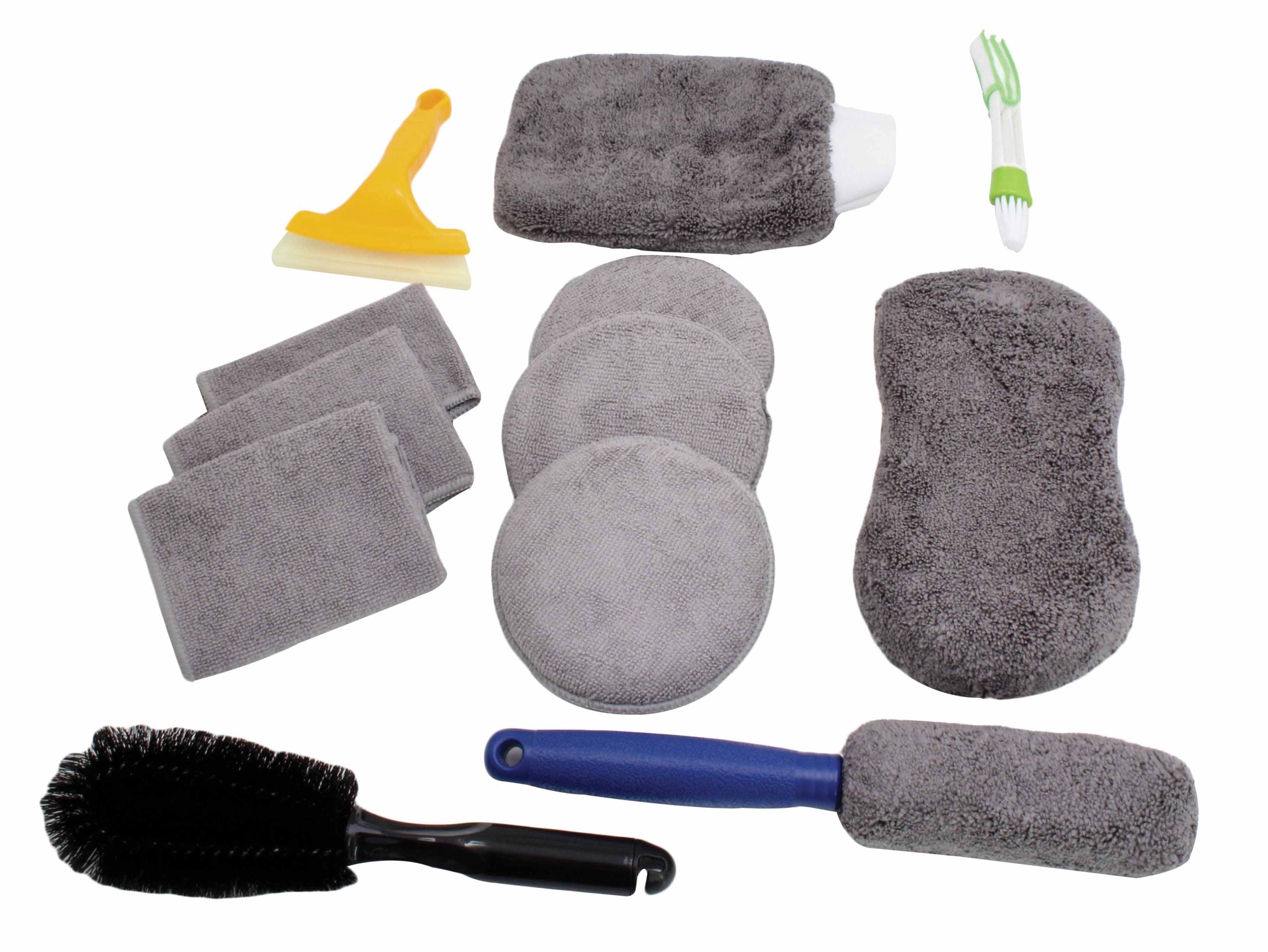 Set perii lavete pentru curatat / spalat interior exterior - detailing auto 12 piese