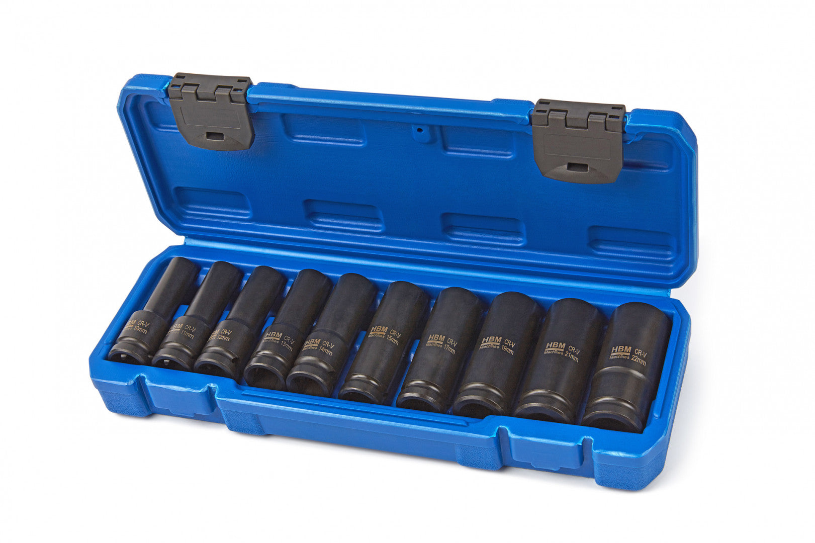 Set tubulare 1/2 lungi de impact 10-22mm 10 piese HBM MACHINES OLANDA