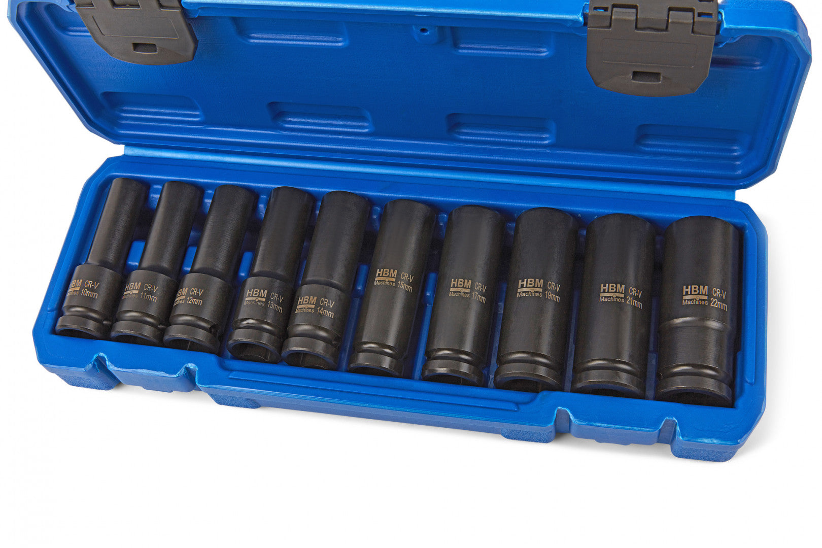 Set tubulare 1/2 lungi de impact 10-22mm 10 piese HBM MACHINES OLANDA