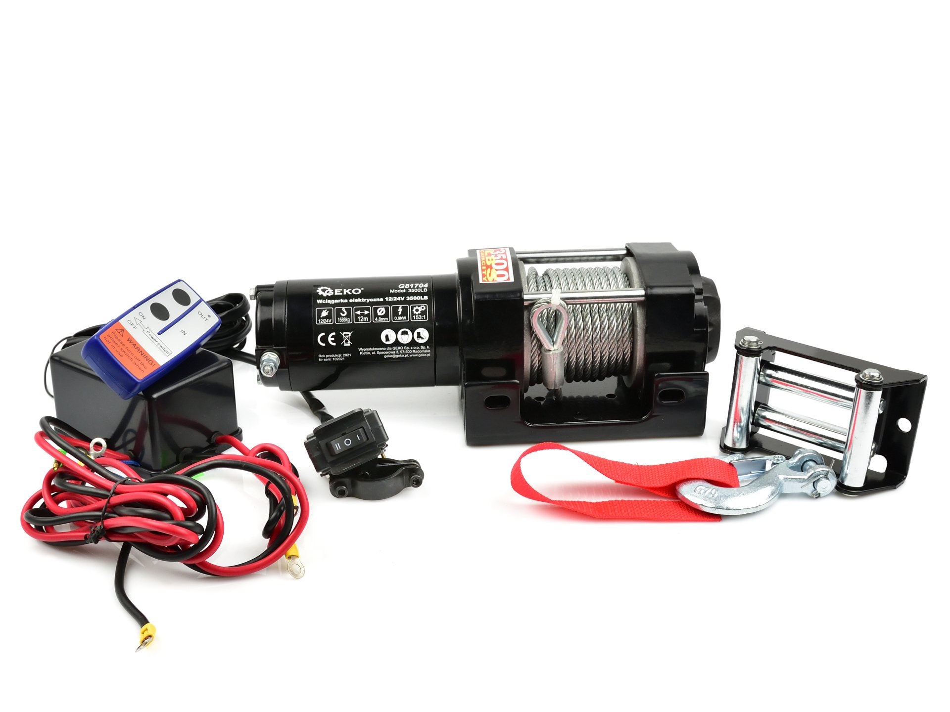 Troliu electric 12V cu telecomanda wireless - 3500lb / 1588kg