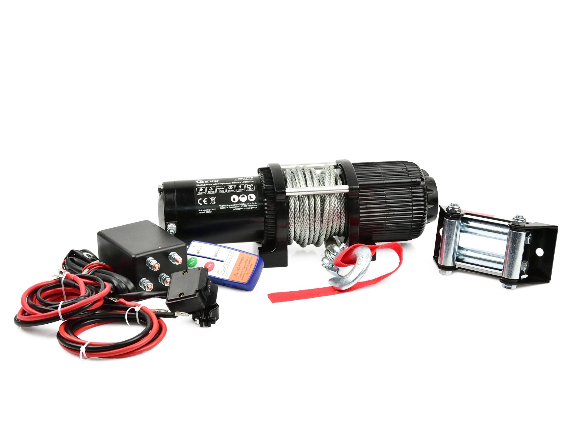 Troliu electric 12V cu telecomanda wireless - 4500lb / 2041kg