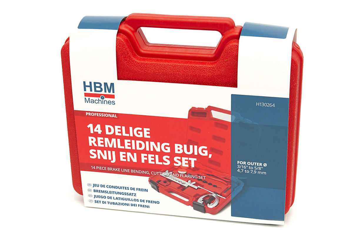 Trusa de bercuit conducte frana cu taietor, 14 piese HBM