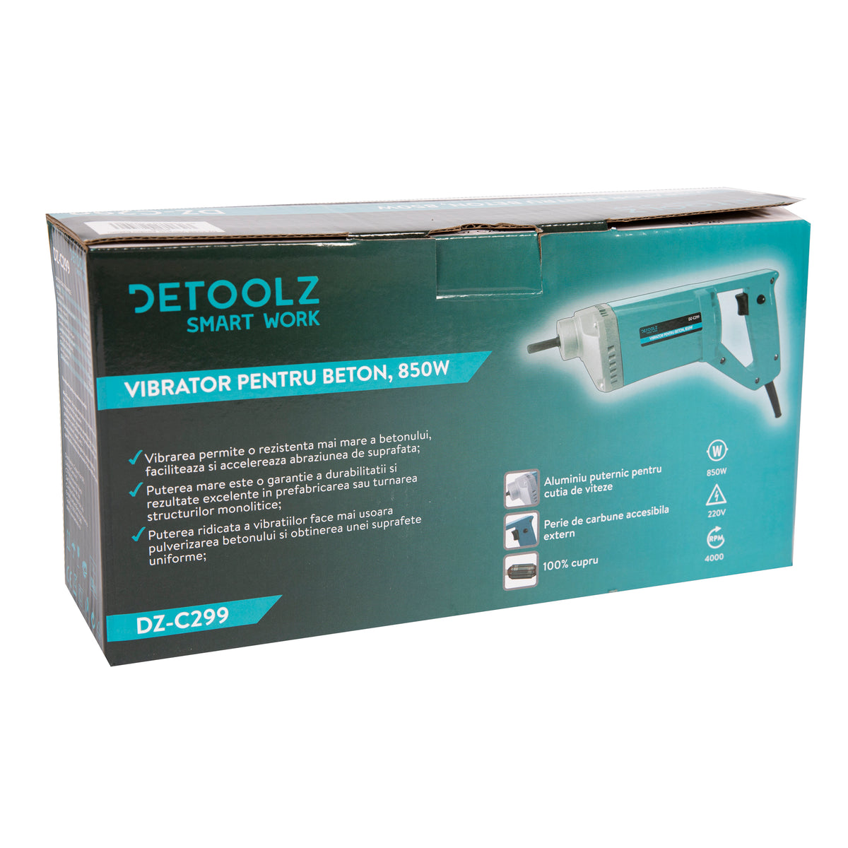 VIBRATOR PENTRU BETON 800W DETOOLZ